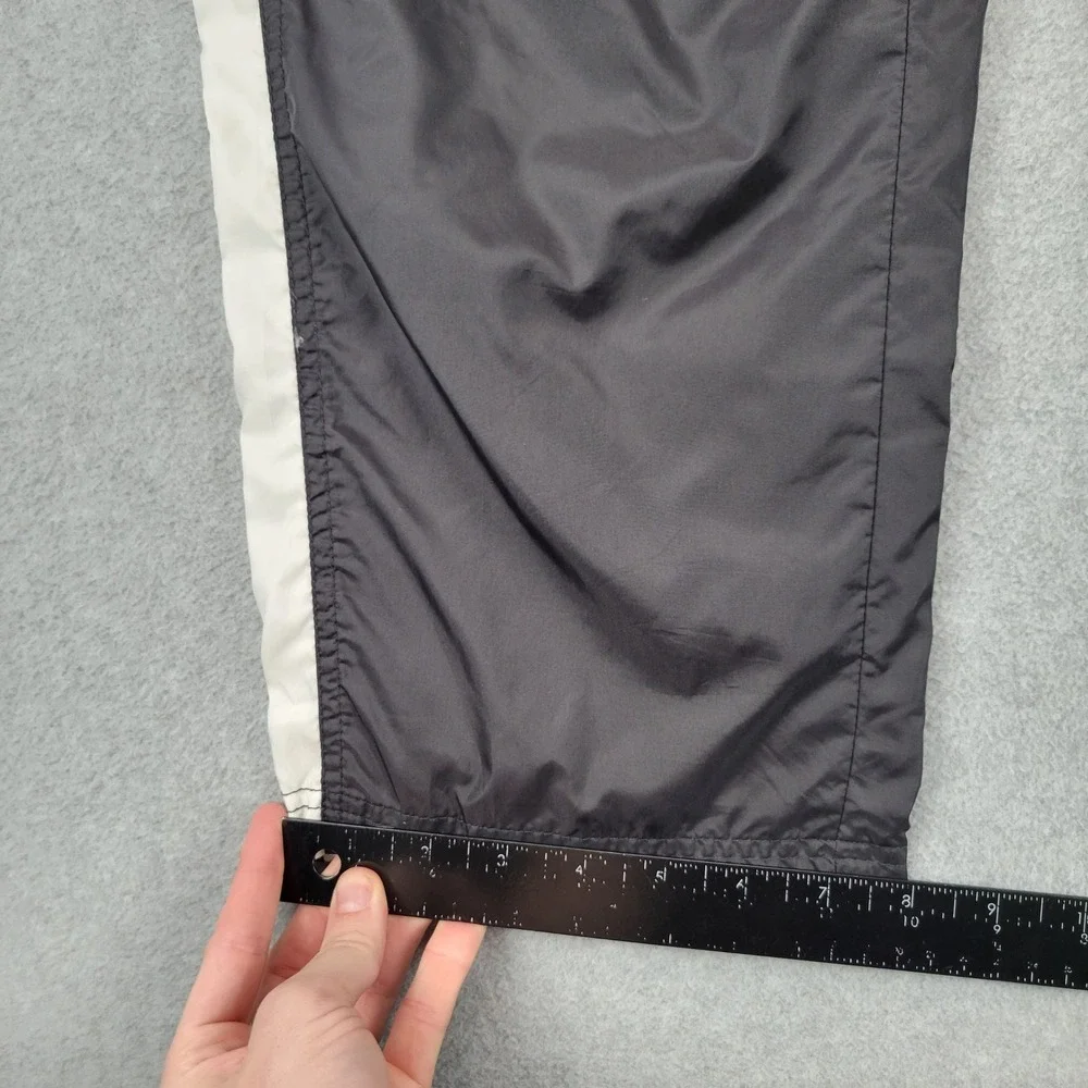 Nike Track Pants Womens Medium Black White Side Stripe Mesh Lined Nylon 90s